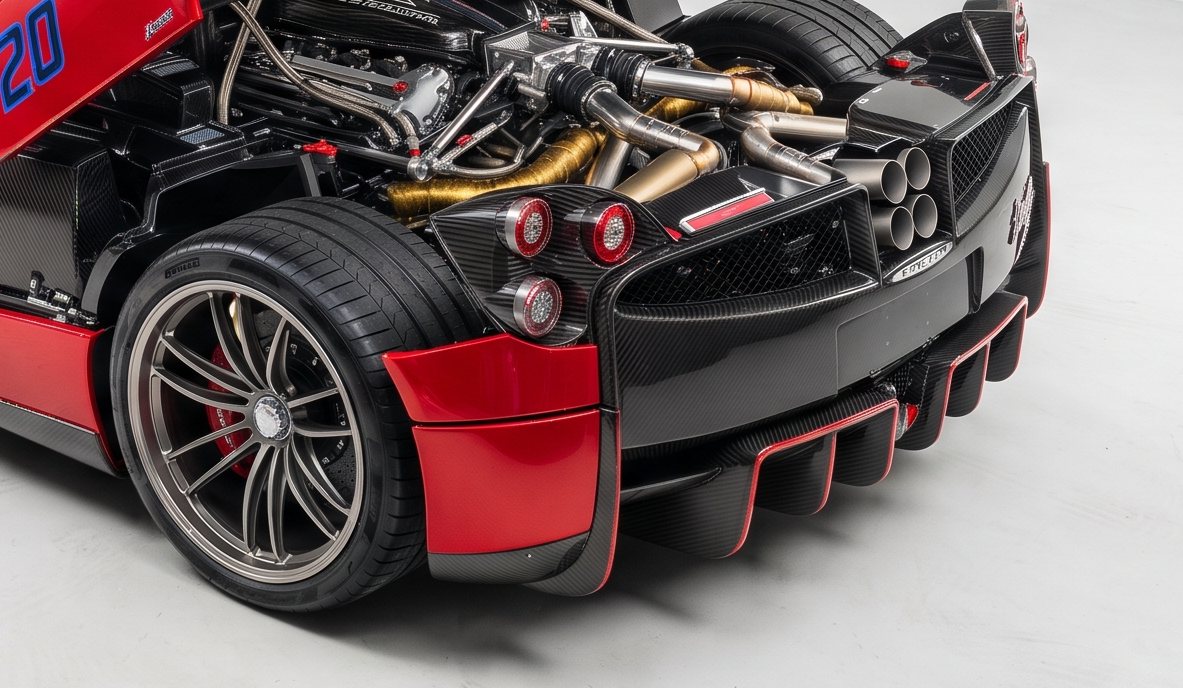 Rear wheel, diffuser and quad exhaust
